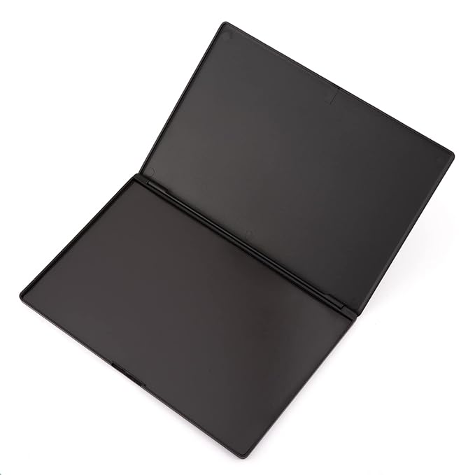 Large Empty Magnetic Plastic Eyeshadow Makeup Palette with 15Pcs Adhesive Empty Palette Metal Stickers for Eyeshadow Lipstick Blush Powder-Velvo Beauty