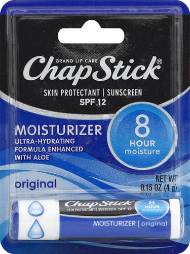 ChapStick Moisturizer Original Lip Balm Tube, SPF 15 and Skin Protectant - 0.15 Oz-Velvo Beauty