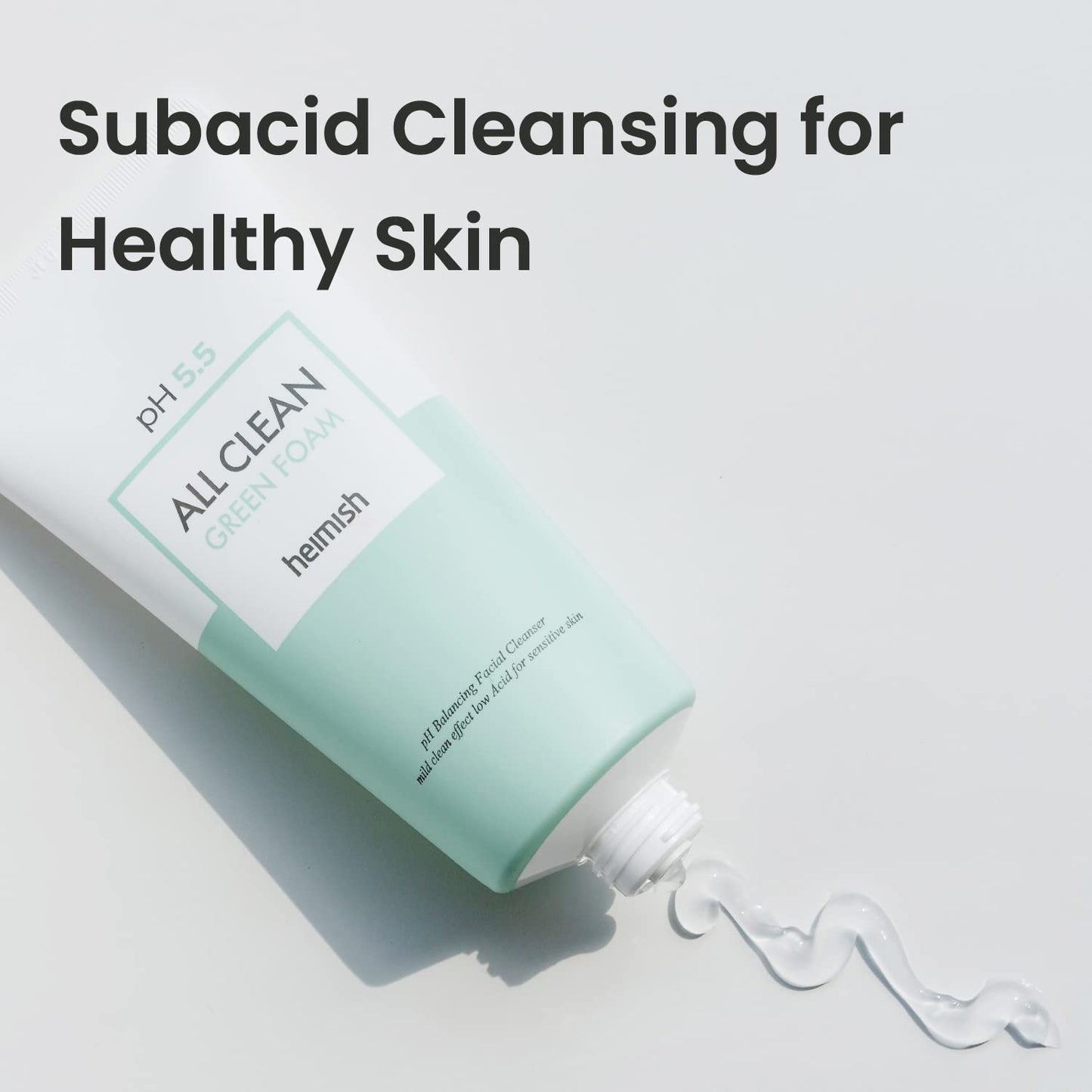 HEIMISH All Clean Green Foam Moisturizing Face Cleanser, Hydrating Gentle Gel Cleanser, Daily Face Wash for Sensitive Skin with Amino Acid, P.H 5.5, for Double Cleansing, Korean Skincare, 5.3oz/150g-Velvo Beauty