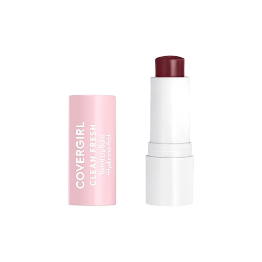 CoverGirl Clean Fresh Tinted Lip Balm, Vegan Formula, Hydrating, Natural Finish, Cruelty Free, Bliss You Berry, 1 Count-Velvo Beauty