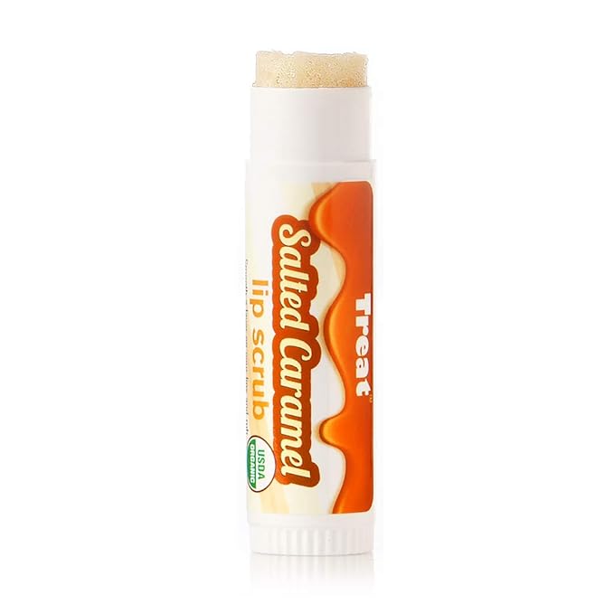 TREAT© Jumbo Lip Scrub - Salted Caramel, Organic & Cruelty Free (.50 OZ)-Velvo Beauty