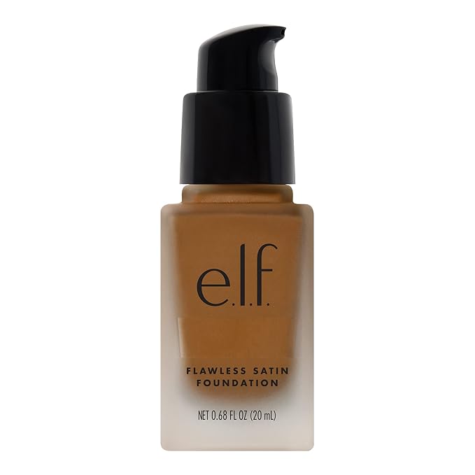 e.l.f. Flawless Finish Foundation, Lightweight & Medium Coverage, Semi-Matte Finish, Cinnamon, 0.68 Fl Oz (20mL)-Velvo Beauty