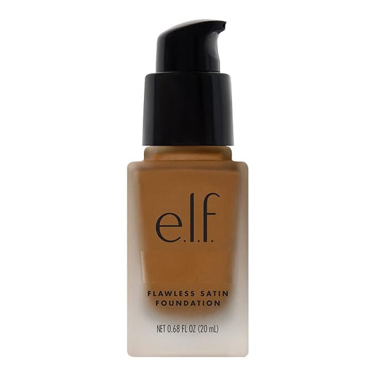 e.l.f. Flawless Finish Foundation, Lightweight & Medium Coverage, Semi-Matte Finish, Cinnamon, 0.68 Fl Oz (20mL)-Velvo Beauty