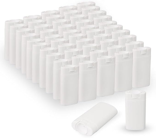 100PCS 15ML White Empty Oval Deodorant Lip Lipstick Balm Tubes Containers for DIY Homemade Crayon Chapstick Holder-Velvo Beauty