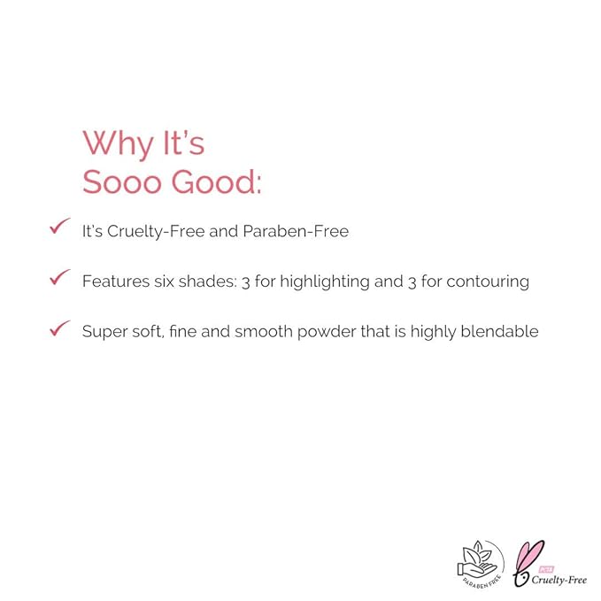 Elizabeth Mott Bronzer Contour Kit & Highlighting Powder - Cruelty Free & Paraben Free - 6 Shades for a Natural Glow-Velvo Beauty