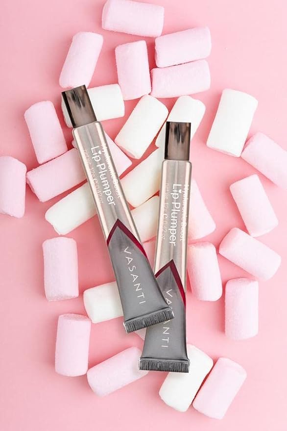 VASANTI Hyaluronic Boost Lip Plumper - Non-Sticky Lightweight Cosmetics for Soft Hydrated Lips (Metallic Shine)-Velvo Beauty