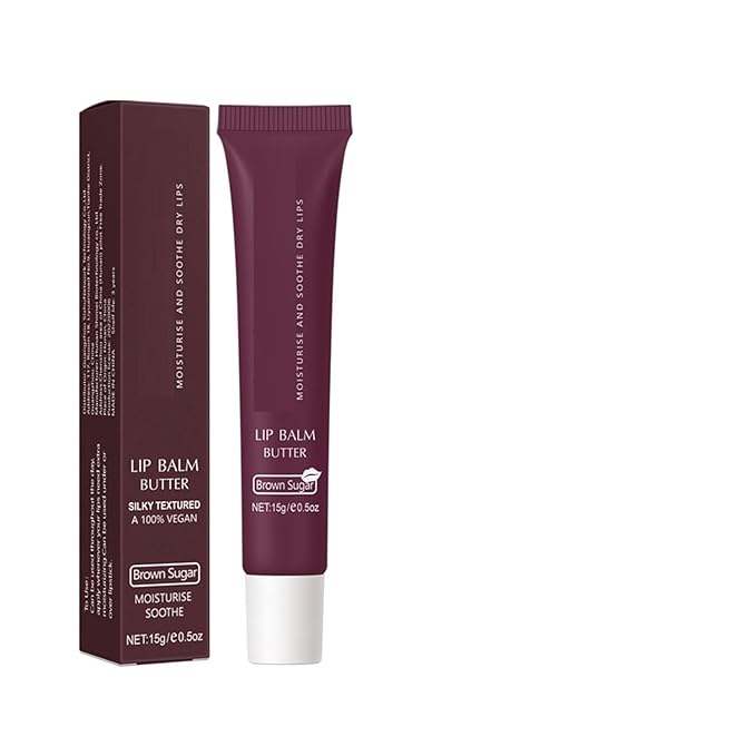 6 Color Hydrating Lip Butter Balm, Moisturizing Lip Repair, Lightweight Nourished Lip Glossy Christmas for Women (03 Brown Sugar)-Velvo Beauty