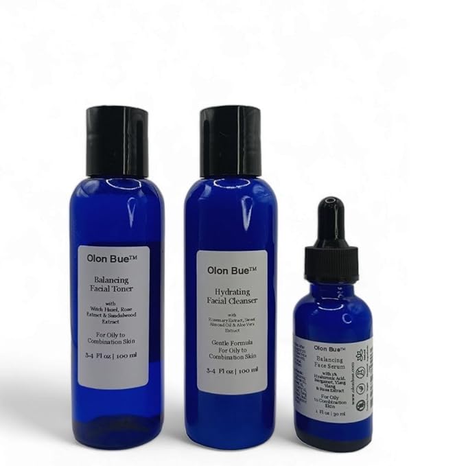 Daily Balancing Skincare Set (3 Pcs) Gift Set, Cleanser, Toner, Serum, Hyaluronic Acid, RoseExtract, Acne Prone Skin Soothing, Regenerating, Hydrating, Anti Aging Skin Care Routine, Vegan-Velvo Beauty