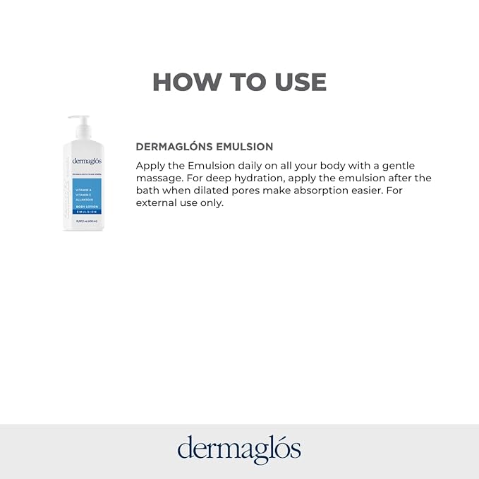 Dermaglos 2-pack Moisturizing Body Lotion for Dry Skin with Extra Vitamin A, Vitamin E & Allantoin | Hydrating & Regenerating formula for Stretch Marks, Tattoos, Scars & Wrinkles | 13.52 Fl Oz.-Velvo Beauty