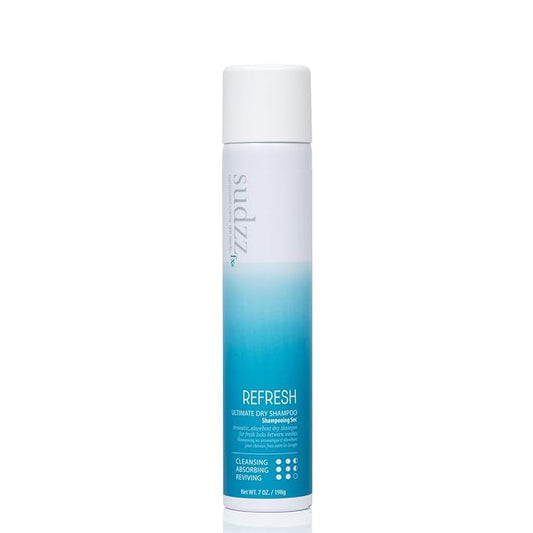 SUDZZFX Refresh Ultimate Dry Shampoo for Women - Waterless Shampoo - for Most Hair Types - Absorbs Excess Oil - Adds Light Volume & Texture - Color Protection-Velvo Beauty