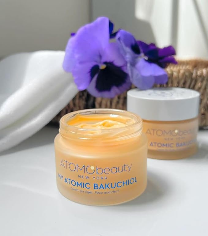 MY ATOMIC BAKUCHIOL Cream for Eyes, Face and Neck – Bakuchiol + Purified Quinoa Seed Polysaccharides | Anti-Aging, Lifting & Brightening | Retinol Alternative | Vegan & Dermatologically Tested – 45ml-Velvo Beauty