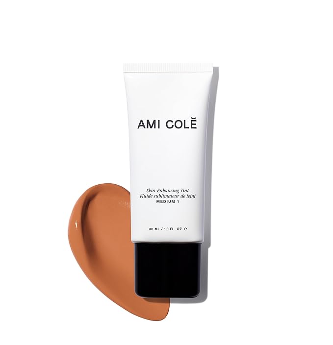 AMI COLÉ Skin-Enhancing Tinted Moisturizer (Medium 1), tinted moisturizer for face, bb cream, skin tint, face makeup-Velvo Beauty