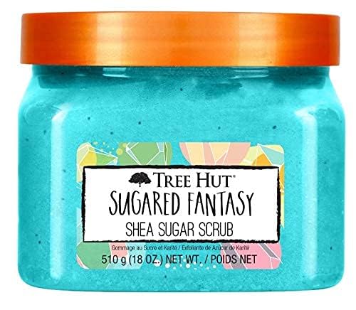 Tree Hut Sugared Fantasy Shea Sugar Scrub | Exfoliating Body Scrub Removes Dead, Dry Skin for a Soft & Hydrated Feel | Nourishing Essential Body Care | 18 fl oz.-Velvo Beauty