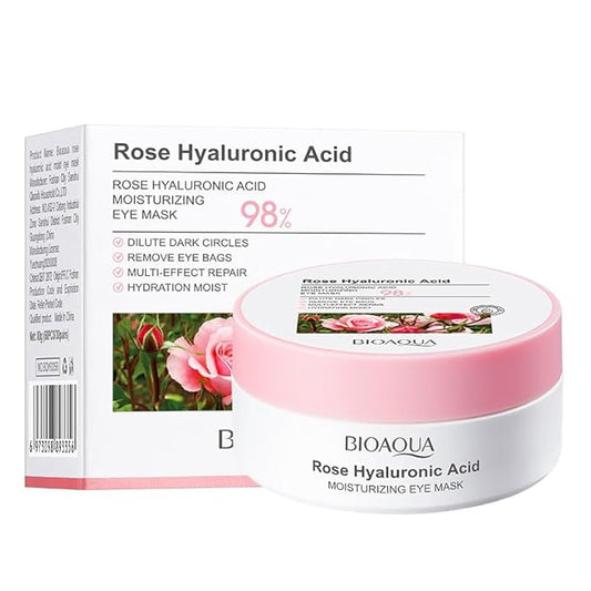 60PCS/30pairs Rose Hyaluronic Acid Moist Eye Mask Nourishing Eye Mask Hydrating Moisturizing Nourishing Eye Zone Eye Mask 80g-Velvo Beauty