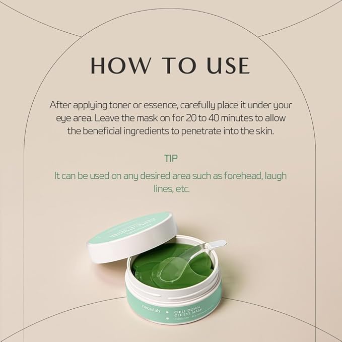 Chill Down Gel Eye Mask 60ea (30pairs) - Cooling Hydrogel Eye Patch with Catechins, Arnica Flower, Vitamins, Caffeine for Relieving Tired Eye Area, Brightening, Reducing Eye Bags, Puffy Eye-Velvo Beauty