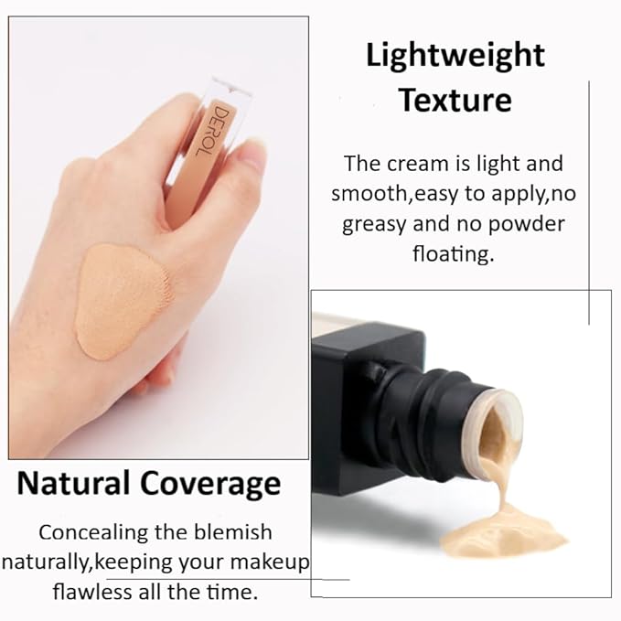 Liquid Concealer Makeup - Natural Coverage & Highly Pigmented Lightweight Concealers 6.5ml (03)-Velvo Beauty