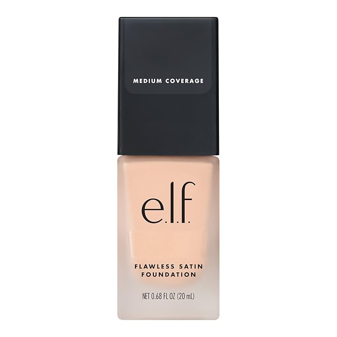 e.l.f. Flawless Finish Foundation, Lightweight & Medium Coverage, Semi-Matte Finish, Swan, 0.68 Fl Oz (20mL)-Velvo Beauty