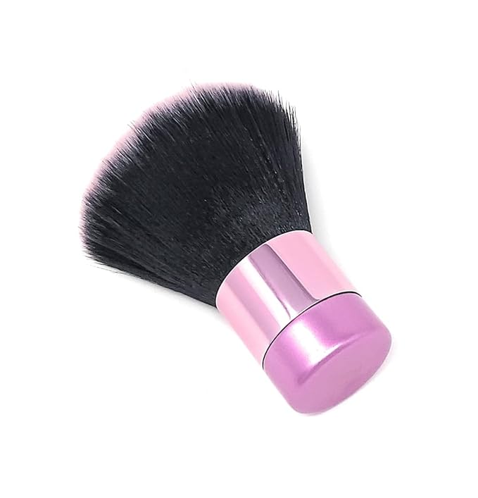 Luxurious and Large Soft Fluffy Powder Brush, Use as a Spray Tan Finishing Tool, Multipurpose Face and Body Barber and Beauty Tool, Large Kabuki Brush by BevyGold (Pink)-Velvo Beauty