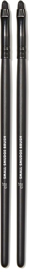 e.l.f. Small Smudge Brush for Precision Eyeshadow and Eyeliner, Synthetic (Pack of 2)-Velvo Beauty