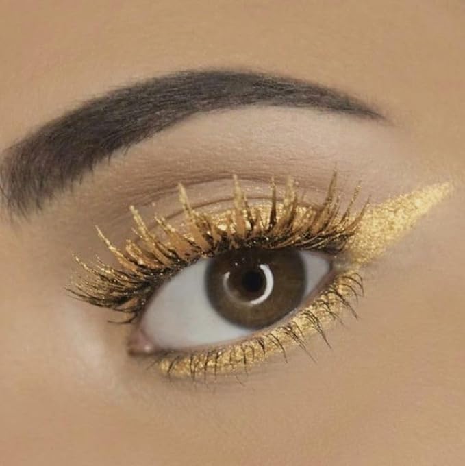 Maydear Gold Waterproof Colored Mascara - Long Lasting, Smudgeproof, Fast Dry, Lengthening Eye Makeup for Women - Party & Stage Use-Velvo Beauty