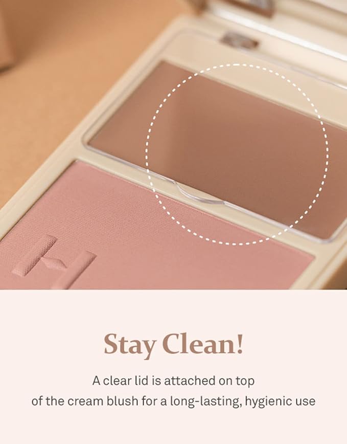 hince True Dimension Layering Cheek - Cream & Pressed Powder 2 Different Shades & Textures - Silky Seamless Long Lasting Blush Makeup - Muted Beige & Elegant Rose Beige (1, REFINEMENT, L004)-Velvo Beauty