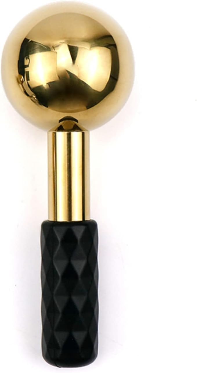 Globes for Facials, Cooling Roller for Face, Cryo Sticks Massager for Face Neck & Eyes, Cold Roller Skin Care for face Puffiness, Dark Circles, Wrinkles, Collagen Production (Gold)-Velvo Beauty