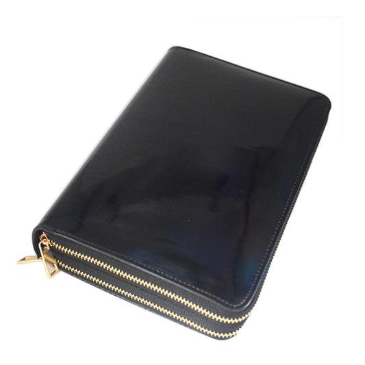 216 Slots Stamping Plate Holder Case Rainbow Laser Design Nail Stamping Plate Organizer Round Square Rectangular Nail Art Stamp Template Organizer 1pcs Empty Nail Art Plate Case Bag (black -216 Slots)-Velvo Beauty