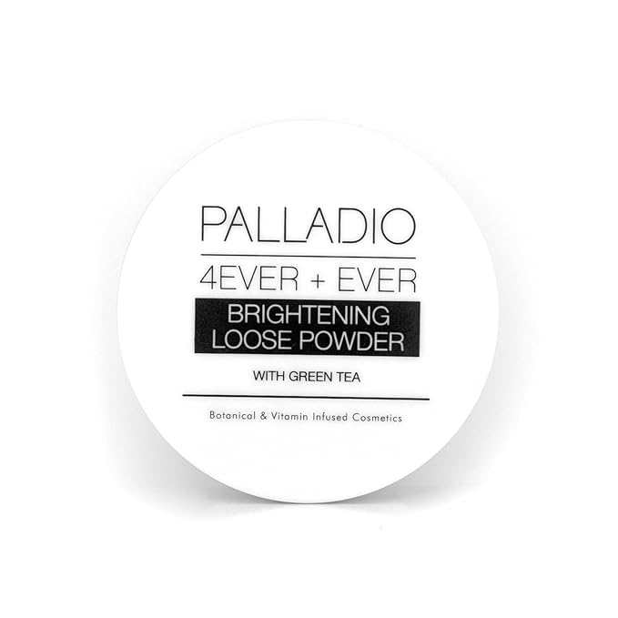 Palladio 4 Ever+Ever Mattifying Loose Setting Powder, Brighten Dark Circles, Lightens, and Creates a Look Of Luminosity, Soft, Radiant Finish All Day Wear, (Brightening Powder)-Velvo Beauty