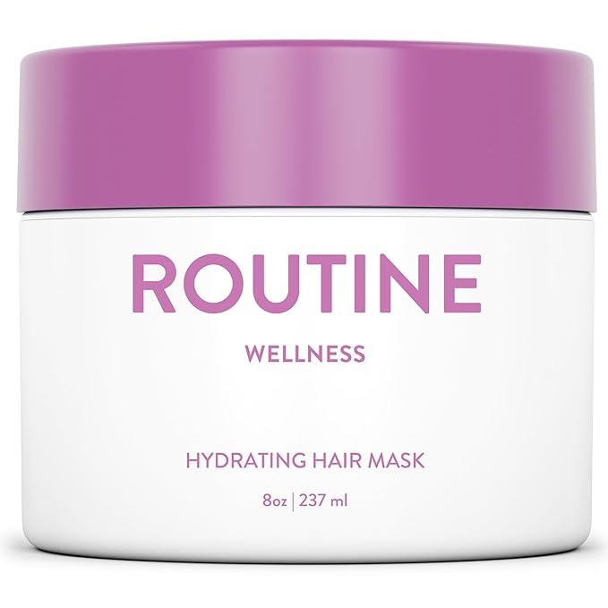 Routine Wellness Deep Conditioning Hair Mask for Dry Damaged Hair - Hydrating, Moisturizing Repair Treatment - Promotes Fullness - Rose Hips 8oz-Velvo Beauty
