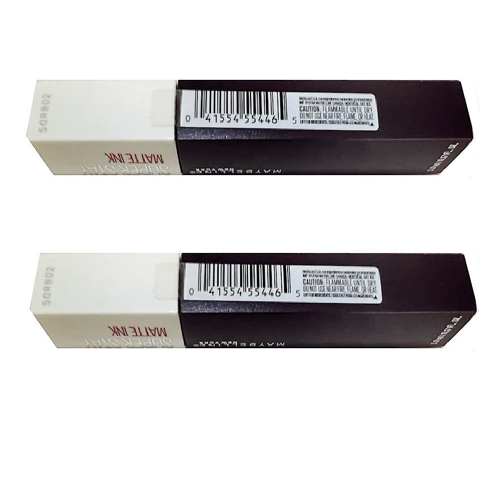 Pack of 2 Maybelline New York SuperStay Matte Ink Liquid Lipstick, Originator # 1102-Velvo Beauty