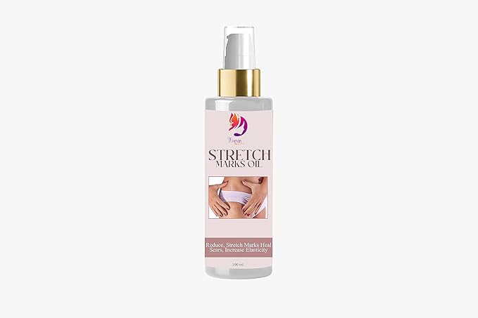 Stretch Care Oil to Minimize Stretch Marks & Even Out Skin Tone with Rosehip Calendula & Sea Buckthorn Oils No Parabens, Silicones, Mineral Oil-Velvo Beauty