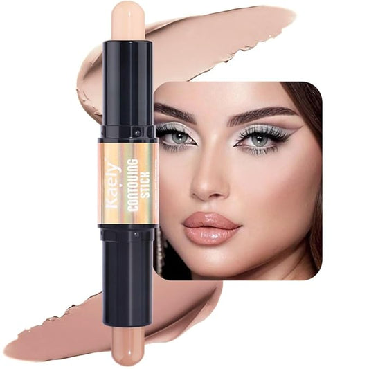 evpct 2in1 Face Shaping & Contouring Stick Cream Contour Concealer Bronzer Stick Makeup Kit for Beginner Face Highlighter Makeup Stick contorno maquillaje de maquillaje profesional,ORIGINAL Light-Velvo Beauty