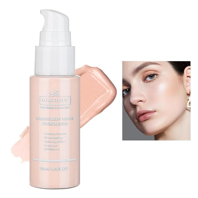 Flawless Matte Liquid Foundation Makeup, Vegan & Cruelty-Free, Liquid Oil-Free Foundation Face Makeup for Combination & Oily Skin, Longwear Medium-Full Coverage (01, 30ml)-Velvo Beauty