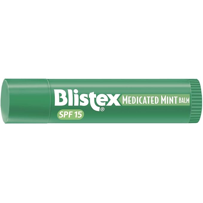 Blistex Medicated Mint Balm SPF 15 0.15 oz (Pack of 9)-Velvo Beauty
