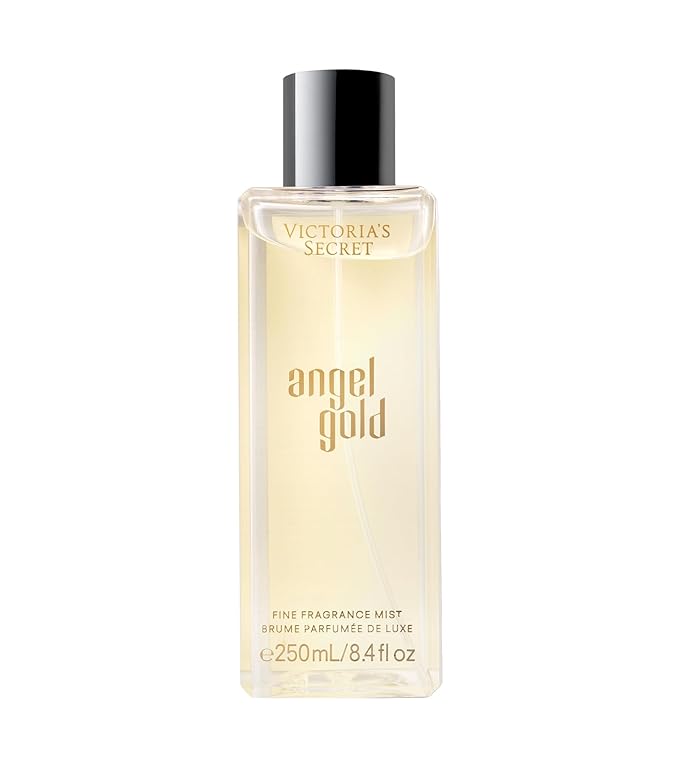Victoria's Secret Angel Gold Fragrance Mist, Notes of Sparkling Bergamot, Gardenia & Musk, Body Spray for Women (8.4 oz)-Velvo Beauty