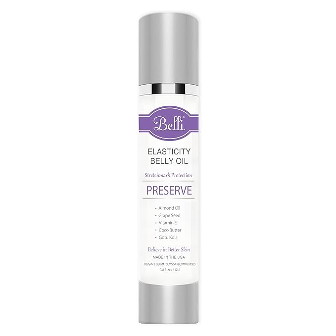 Belli Pregnancy Stretch Mark Belly Oil: 3.8 Ounces of Essential Maternity Skin Care with Vitamin E for Healthy Skin, Scar Protection, and OB-GYN, Dermatologist Recommended-Velvo Beauty