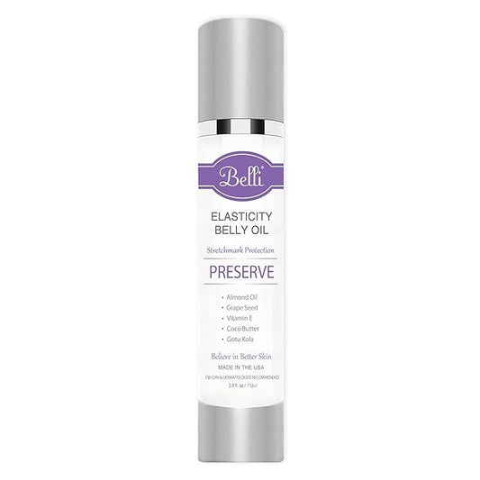 Belli Pregnancy Stretch Mark Belly Oil: 3.8 Ounces of Essential Maternity Skin Care with Vitamin E for Healthy Skin, Scar Protection, and OB-GYN, Dermatologist Recommended-Velvo Beauty