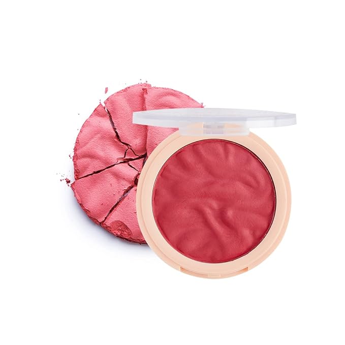 Revolution Beauty, Blusher Reloaded, Pressed Powder Face Blusher, Highly Pigmented & Long Lasting Formula, Rose Kiss, 0.26 Oz.-Velvo Beauty