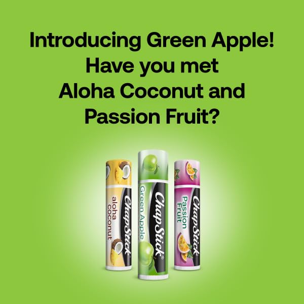 ChapStick Bulk Lip Balm Green Apple, Lip Care Tubes, 0.15 oz, 144 ct case-Velvo Beauty