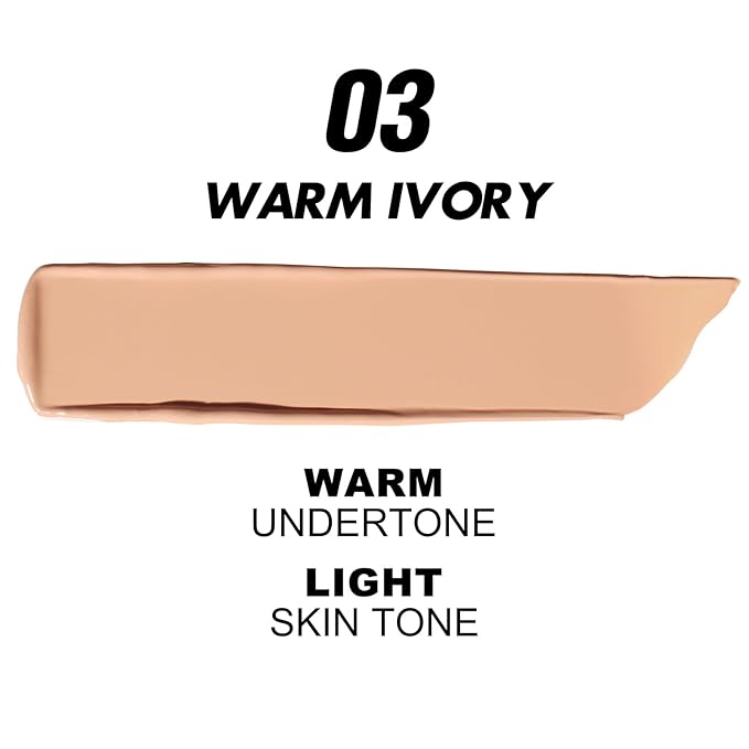 FOCALLURE 2 Pcs Liquid Foundation, Skin Evolution Foundation + Concealer, Full Coverage Foundation Makeup, Durable, Waterproof, Oil-Control, Hides Wrinkles & Lines, Warm Ivory-Velvo Beauty