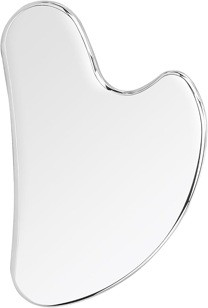 Stainless Steel Gua Sha Facial Tools Heart Shaped Guasha for Face Metal Gua Sha Tighten Skin Massage Guasha Beauty Tool for Body Eyes Neck-Velvo Beauty