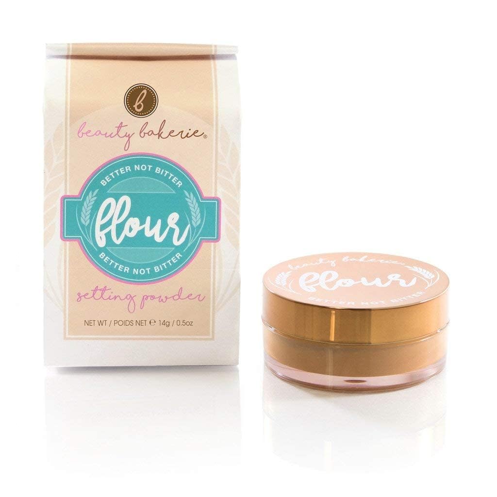 Beauty Bakerie Flour Setting Powder for Foundation, Loose Face Powder Makeup, Perfect for Oily Skin, Long-Lasting Matte Finish, Ideal for Baking and Blurring, 0.5oz, Almond (Chestnut)-Velvo Beauty