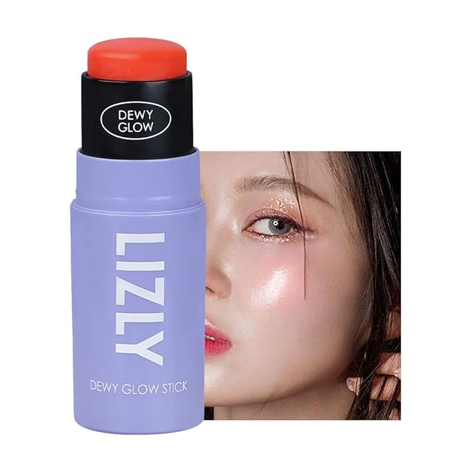 Vegan Blush Stick Multi Balm Cheek Stick Korean Make Up Dewy Glow Balm Stick sonrojo (01 Coral)-Velvo Beauty