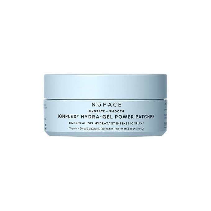 NuFACE IonPlex Hydra-Gel Power Under Eye Patches - Gel Under Eye Mask for Puffy Eyes & Dark Circles - Cooling Wrinkle Patches & Hydrating Treatment Pads to Energize, Brighten & Tighten (60 Count)-Velvo Beauty