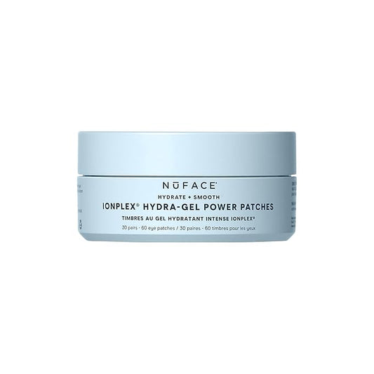 NuFACE IonPlex Hydra-Gel Power Under Eye Patches - Gel Under Eye Mask for Puffy Eyes & Dark Circles - Cooling Wrinkle Patches & Hydrating Treatment Pads to Energize, Brighten & Tighten (60 Count)-Velvo Beauty