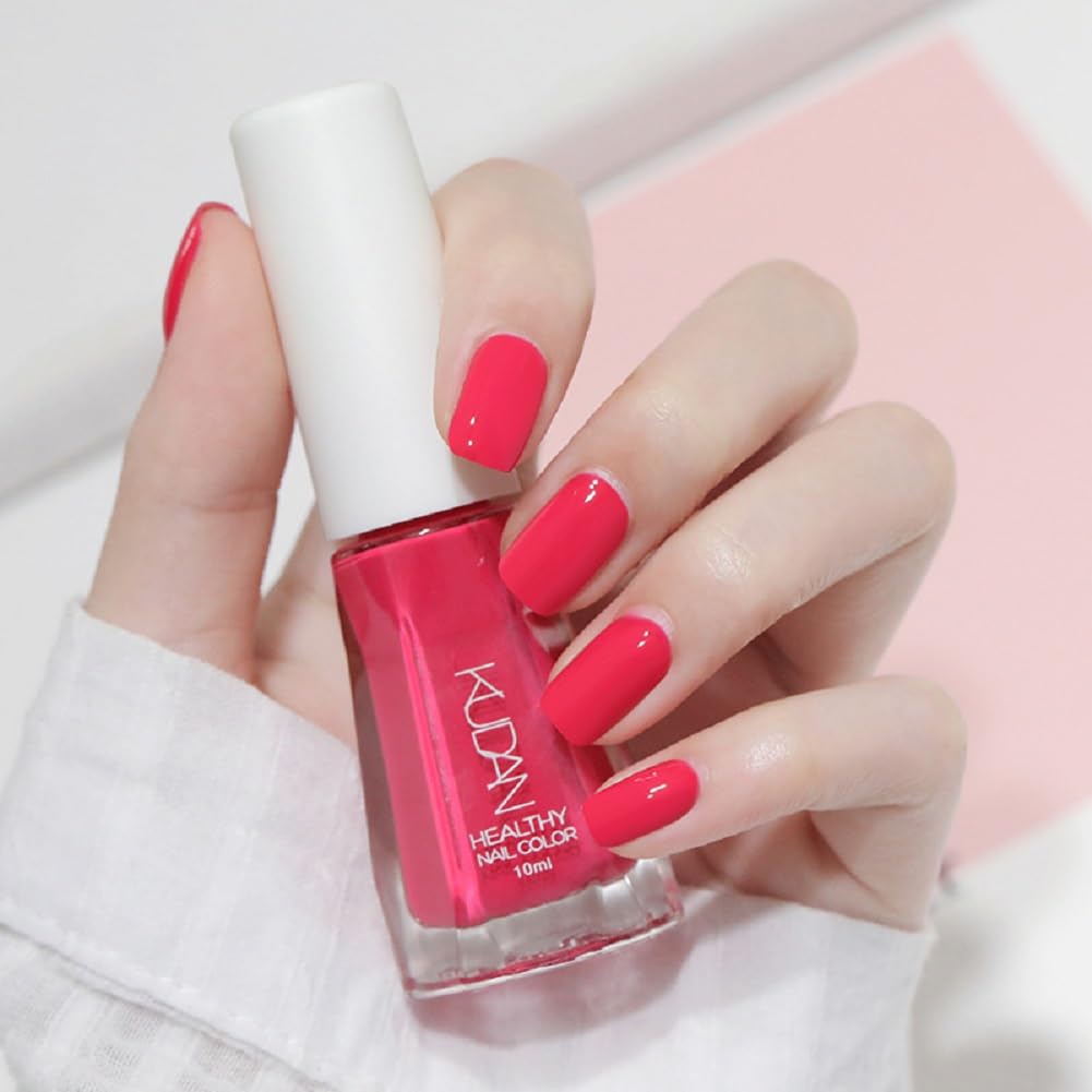 Nail Polish set - Nail Lacquer Quick Dry, Full Size, Vibrant, Colorful, Trendy, Glitter, Glossy, Metallic, Matte Nail Art Nail Shades (N20 Rose red, 52g)-Velvo Beauty