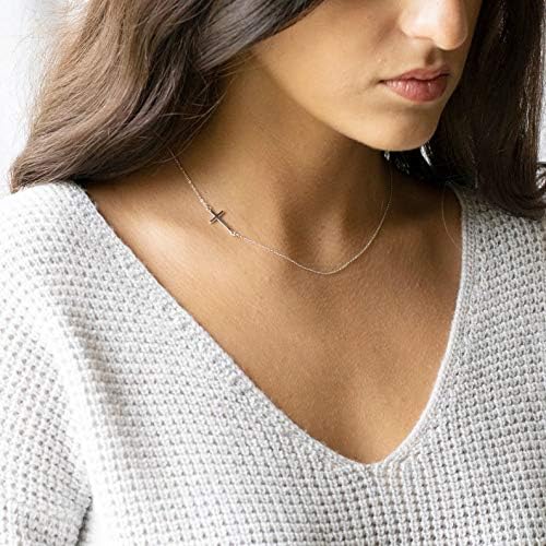 Dainty Cross Pendant Necklace Choker Necklace Chain Christian Necklaces Jewelry for Women and Girls-Velvo Beauty