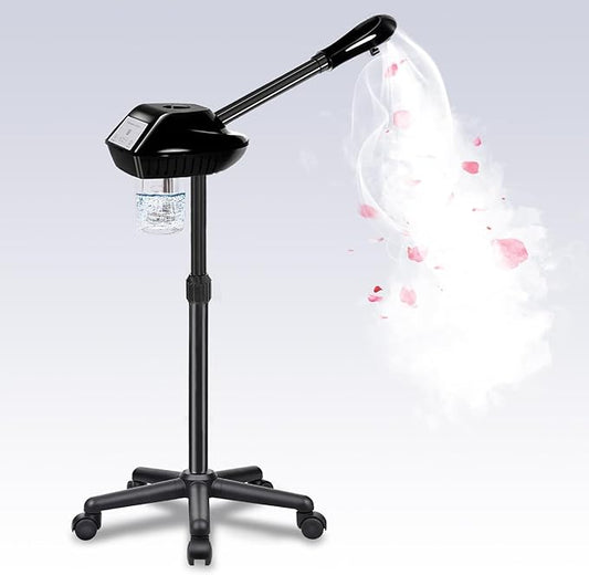 Professional Face Steamer on Wheels,Ozone Face Steamer for Deep Facial Cleansing-Velvo Beauty