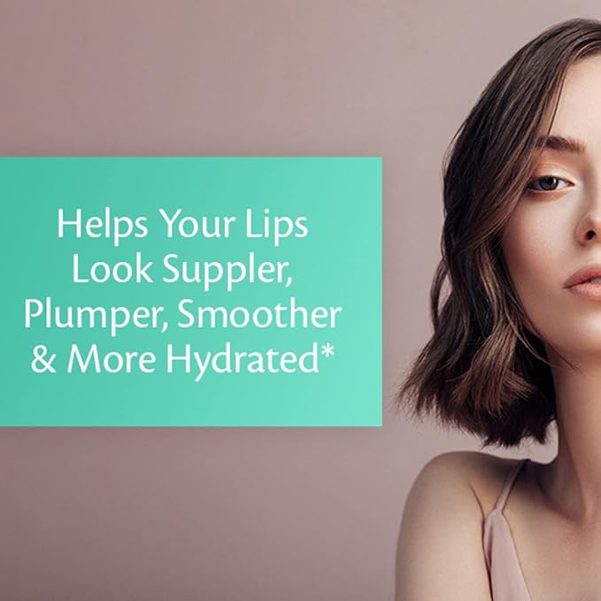 Collagen Lip Plumper Clinically Proven Natural Lip Enhancer for Fuller Softer Lips Increased Elasticity Reduce Fine Lines Hydrating Plump Gloss Lipstick Primer 4 ml (Teal) by M3 Naturals-Velvo Beauty
