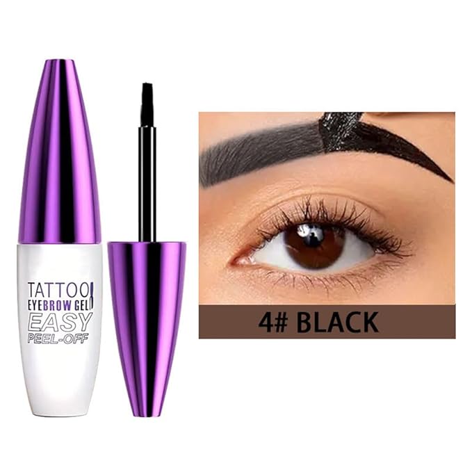 2Pcs Black Peel Off Brow Tint Gel - Waterproof & Sweatproof Tattoo Effect, Transfer-Resistant Multi-Day Wear, All Skin Types Mother’s Day Gift Set-Velvo Beauty